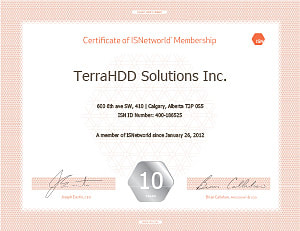 TerraHDD Secor Certificate